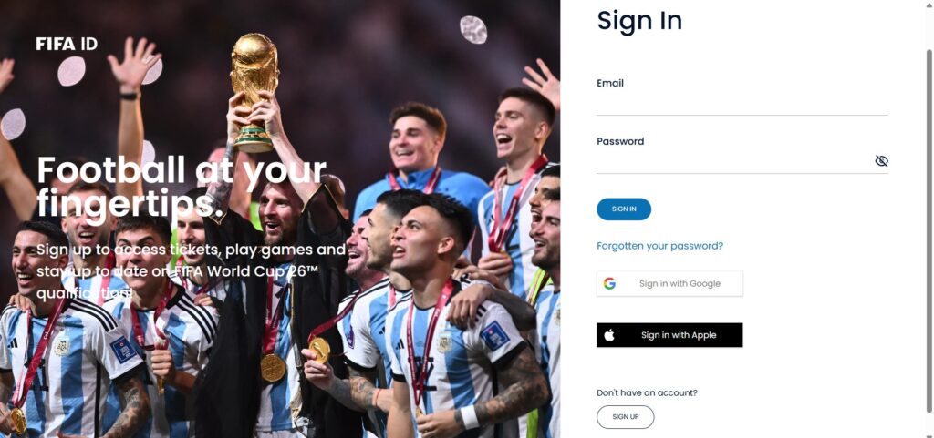 FIFA World Cup Ticket Portal.