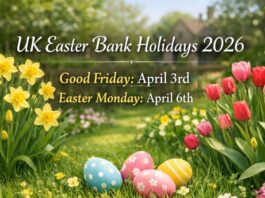 Easter Bank Holiday 2026.