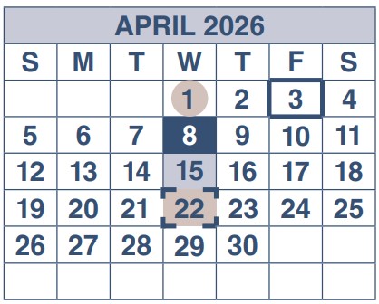 Social Security Payments April 2026 Schedule Calendar.