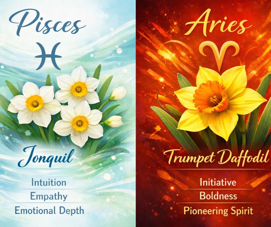 March Zodiac Birth Flowers.